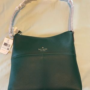 NWT Kate Spade Bailey Leather Shoulder Bag in Deep Jade